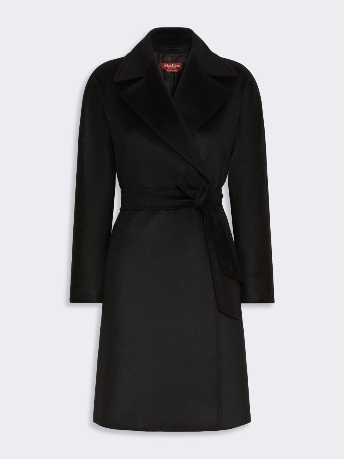 Abrigo tipo batín de paño de lana - NEGRO - Max Mara - 4