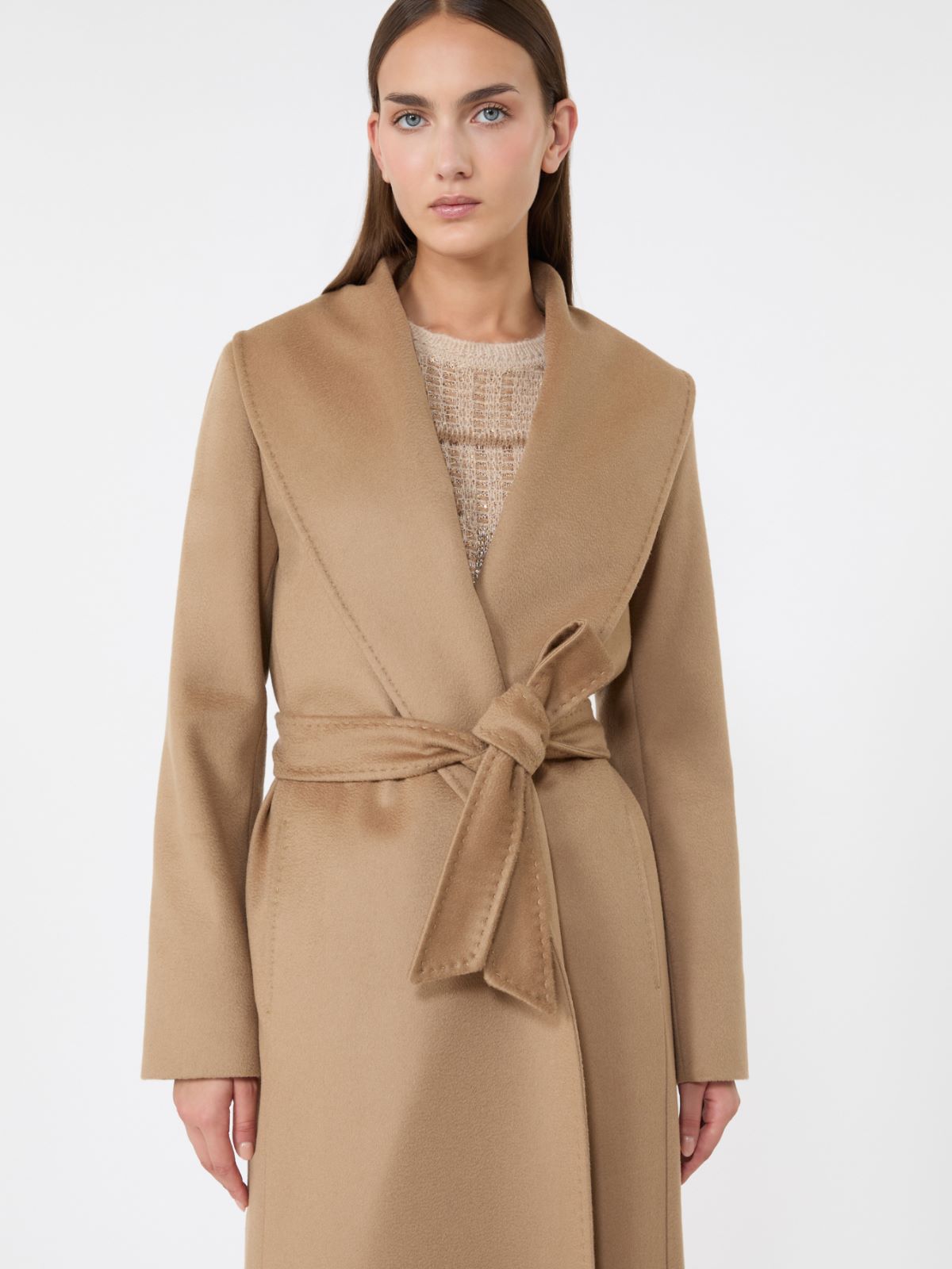 Abrigo tipo batín de lana - CAMEL - Max Mara - 4