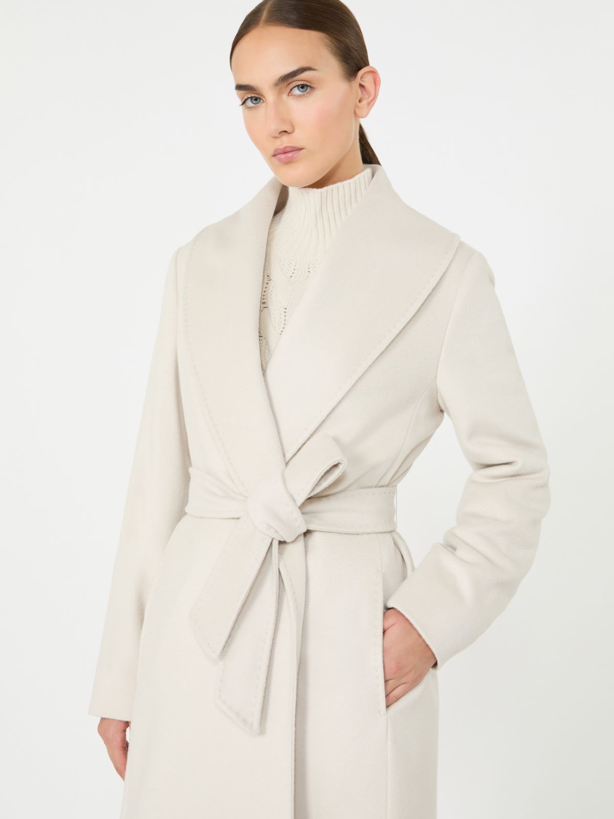 Wool wrap coat - BEIGE - Max Mara - 4