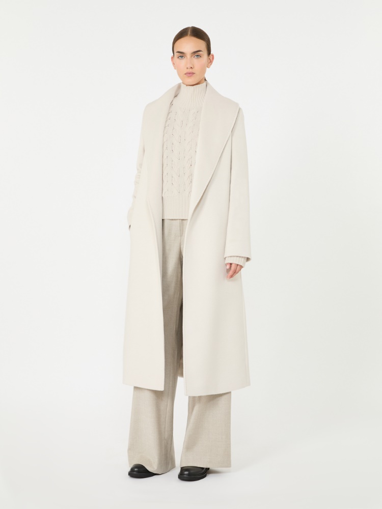Wool wrap coat - BEIGE