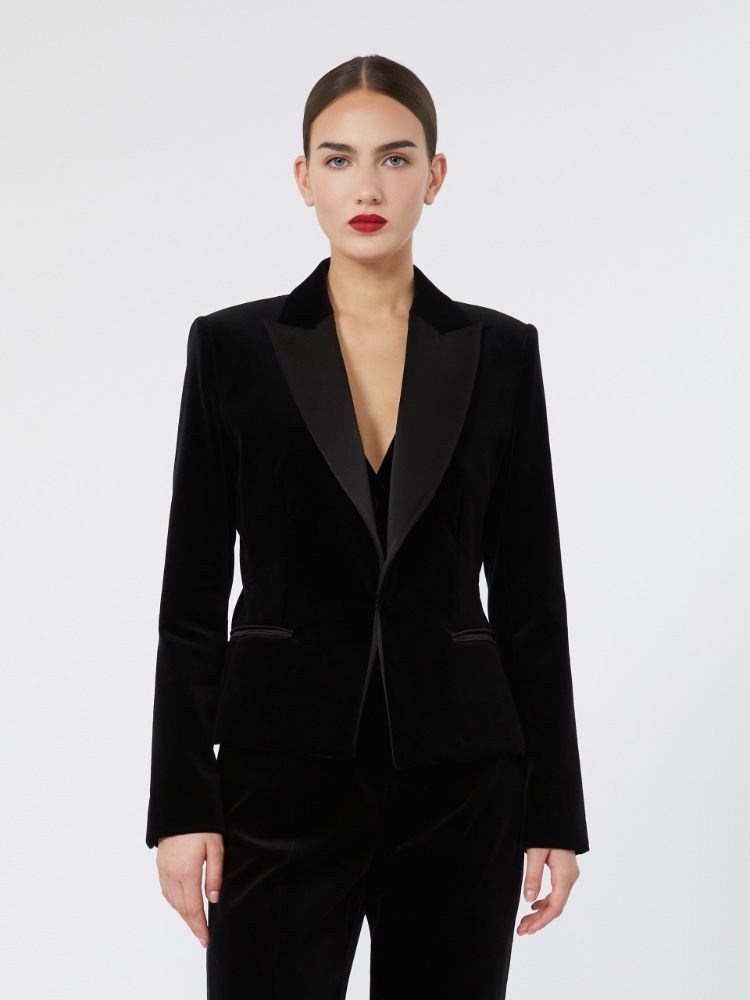 Velvet Tuxedo jacket - BLACK - Max Mara - 2
