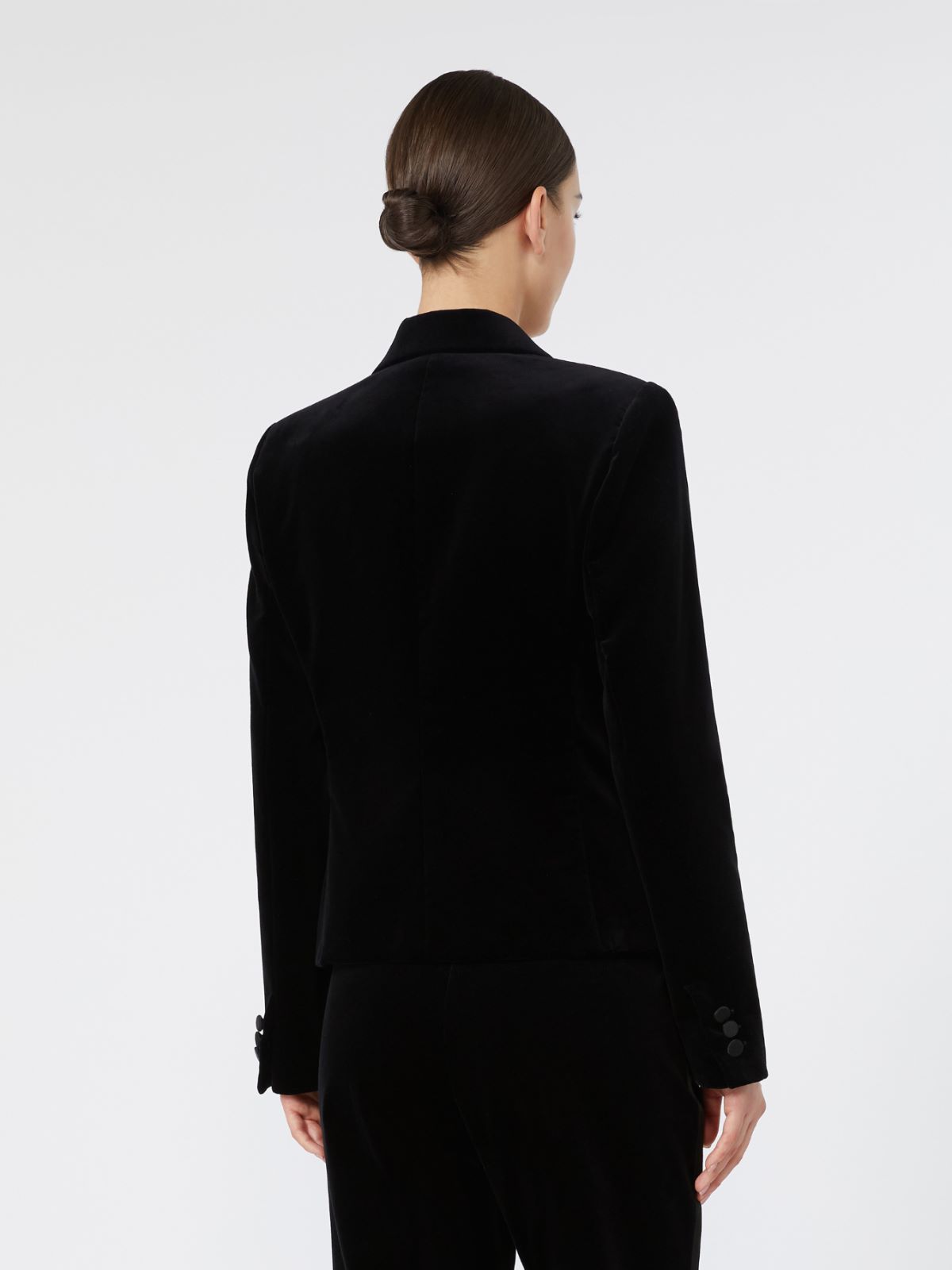 Velvet Tuxedo jacket - BLACK - Max Mara - 3