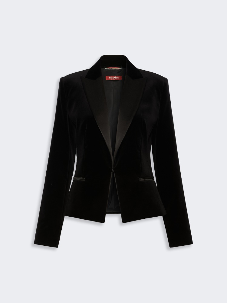 Velvet Tuxedo jacket - BLACK