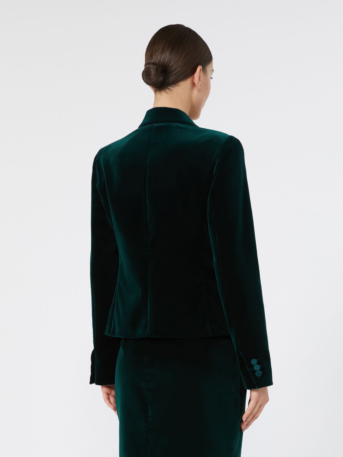 Velvet Tuxedo jacket - EMERALD - Max Mara - 3