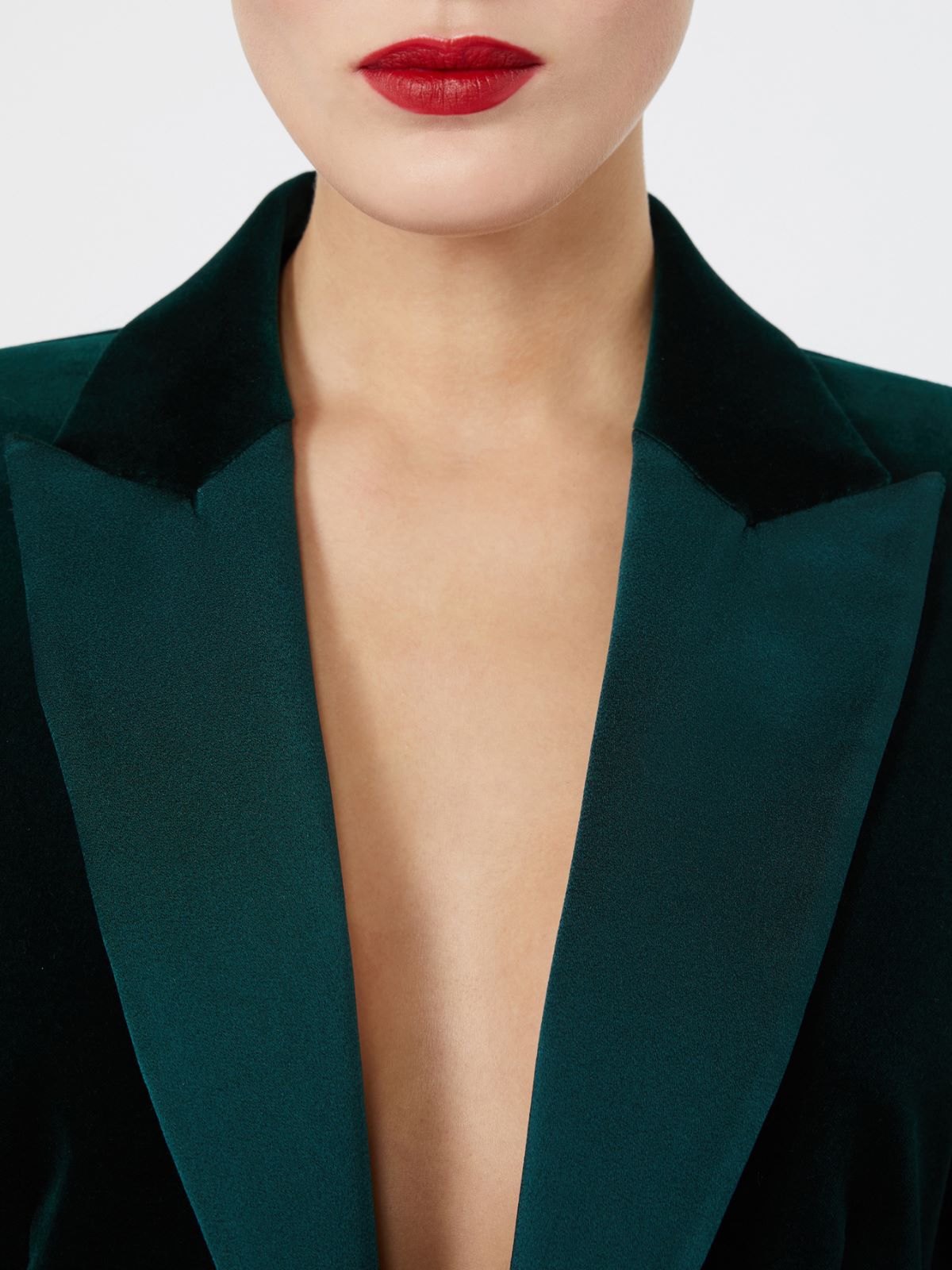Velvet Tuxedo jacket - EMERALD - Max Mara - 4