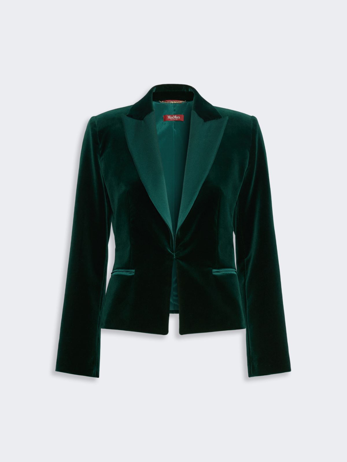 Velvet Tuxedo jacket - EMERALD - Max Mara - 5