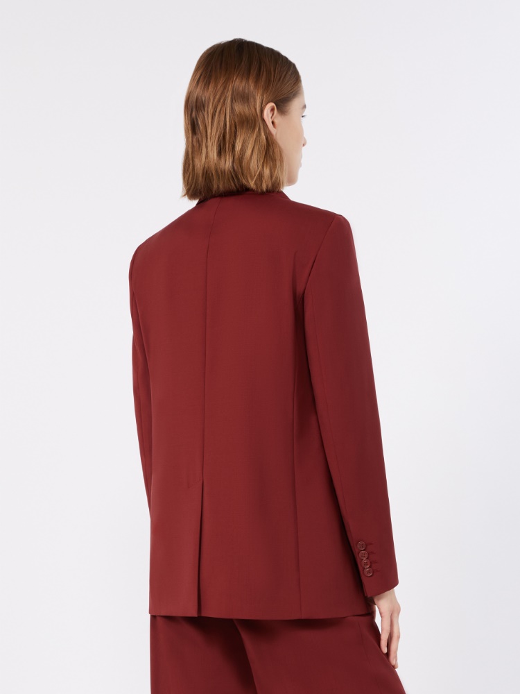Chaqueta con botonadura sencilla de tela de lana - RUBI - 3