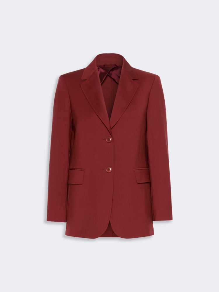 Chaqueta con botonadura sencilla de tela de lana - RUBI