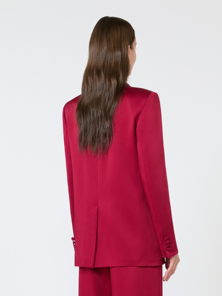 Double-breasted envers satin blazer - RUBY - 3