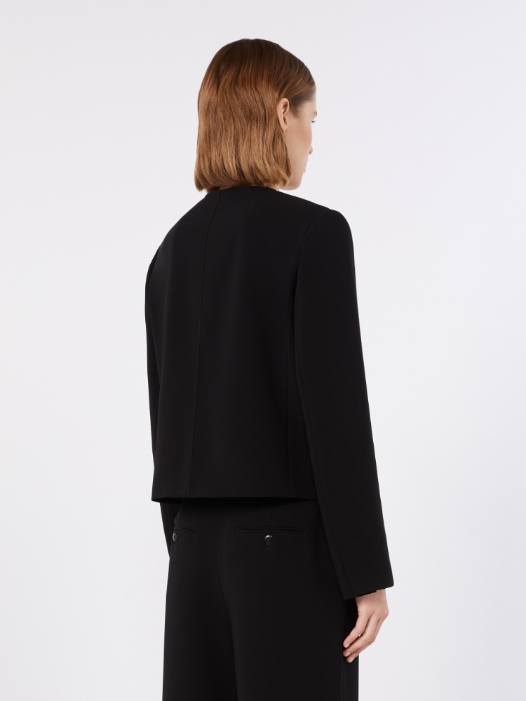 Technical cady crew-neck jacket - BLACK - 3