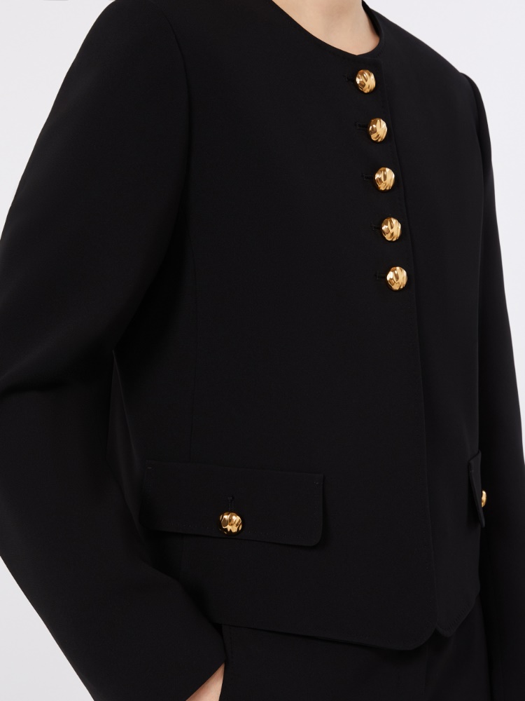 Technical cady crew-neck jacket - BLACK - 4