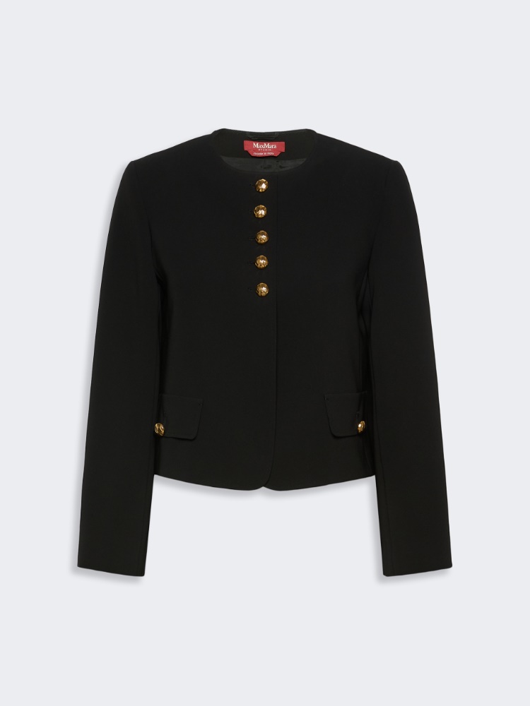 Technical cady crew-neck jacket - BLACK - 5