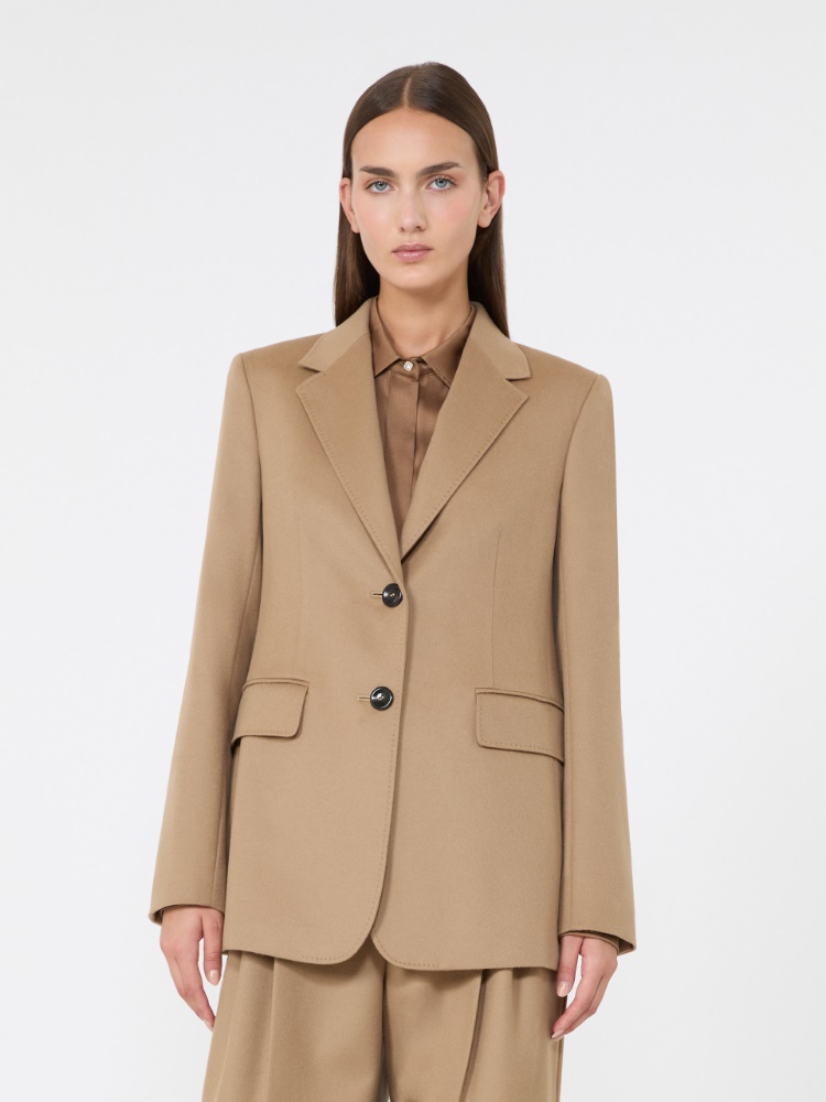 Single-breasted wool broadcloth blazer - CAMEL - Max Mara - 2