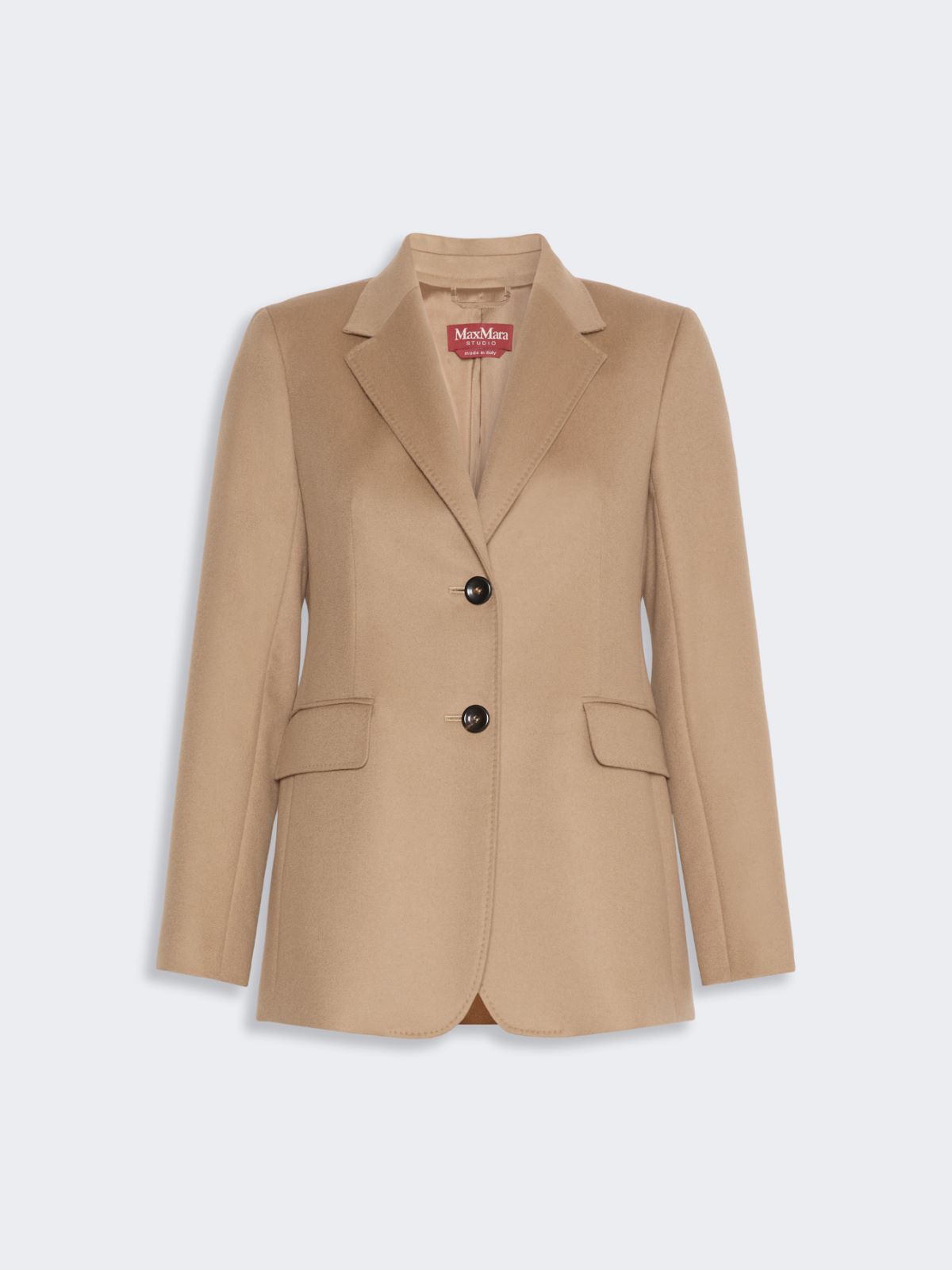 Single-breasted wool broadcloth blazer - CAMEL - Max Mara - 4
