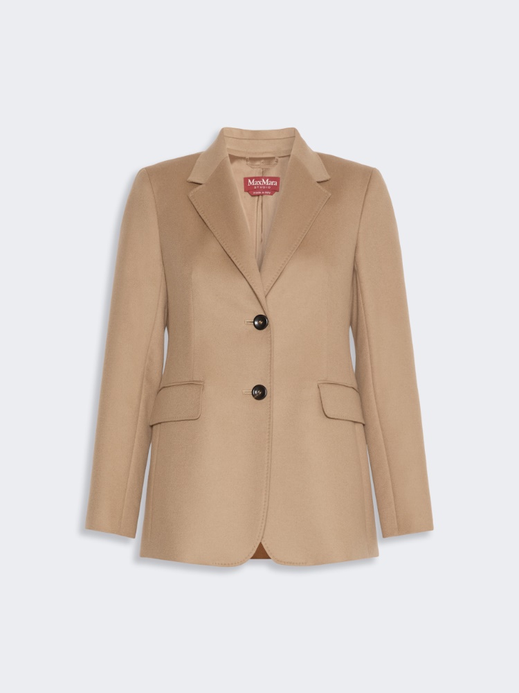 Single-breasted wool broadcloth blazer - CAMEL - Max Mara - 4