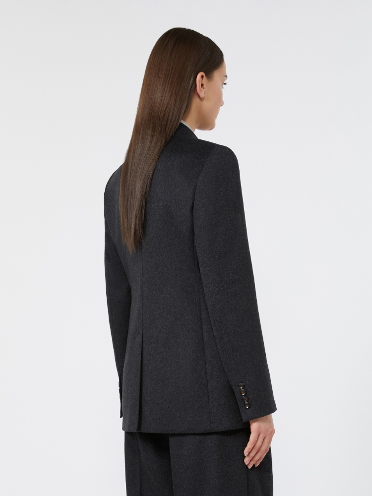 Single-breasted wool broadcloth blazer - DARK GREY - Max Mara - 3