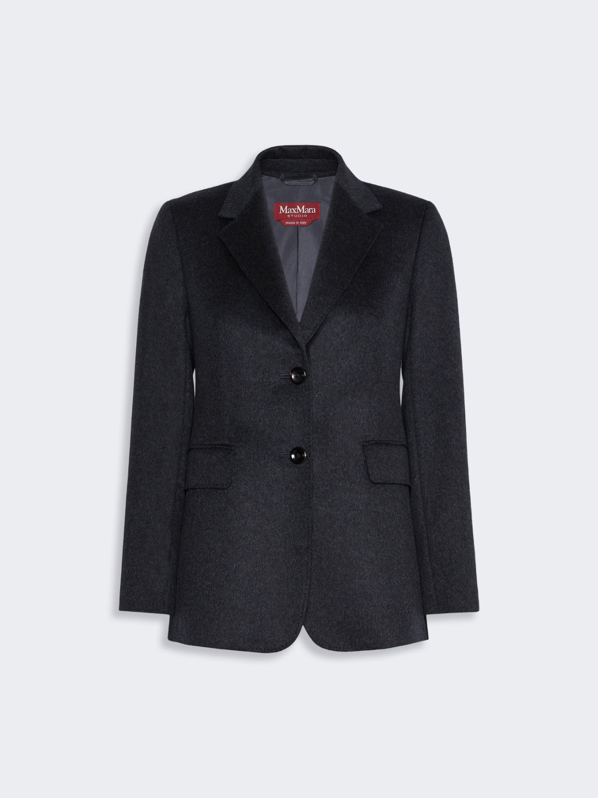 Single-breasted wool broadcloth blazer - DARK GREY - Max Mara - 6