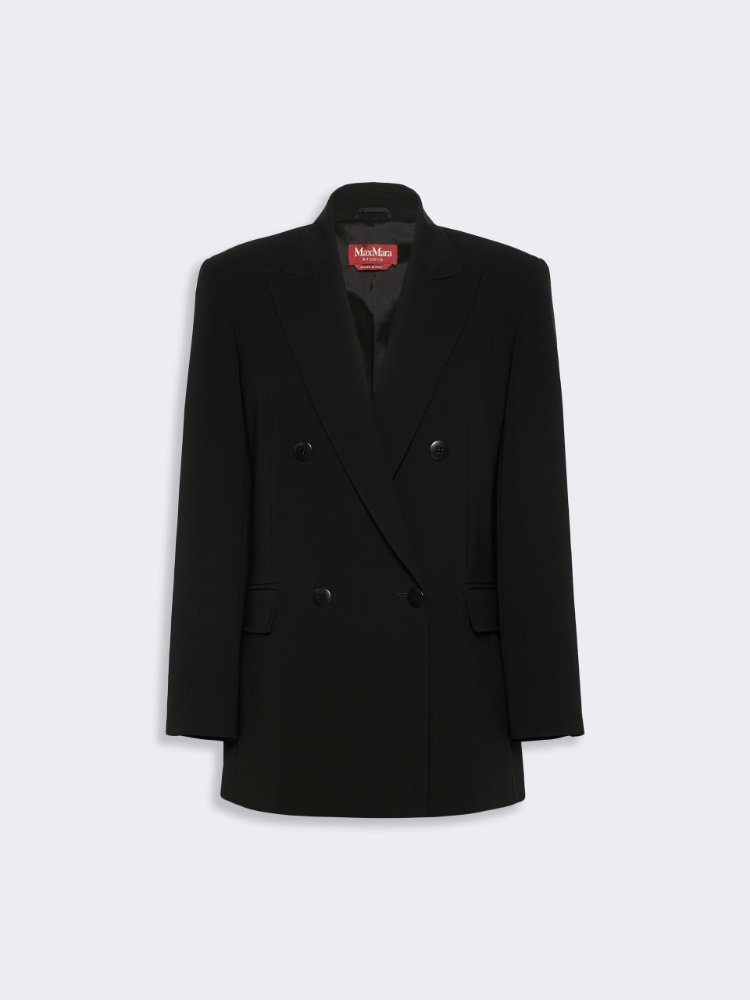 Double-breasted cady jacket - BLACK