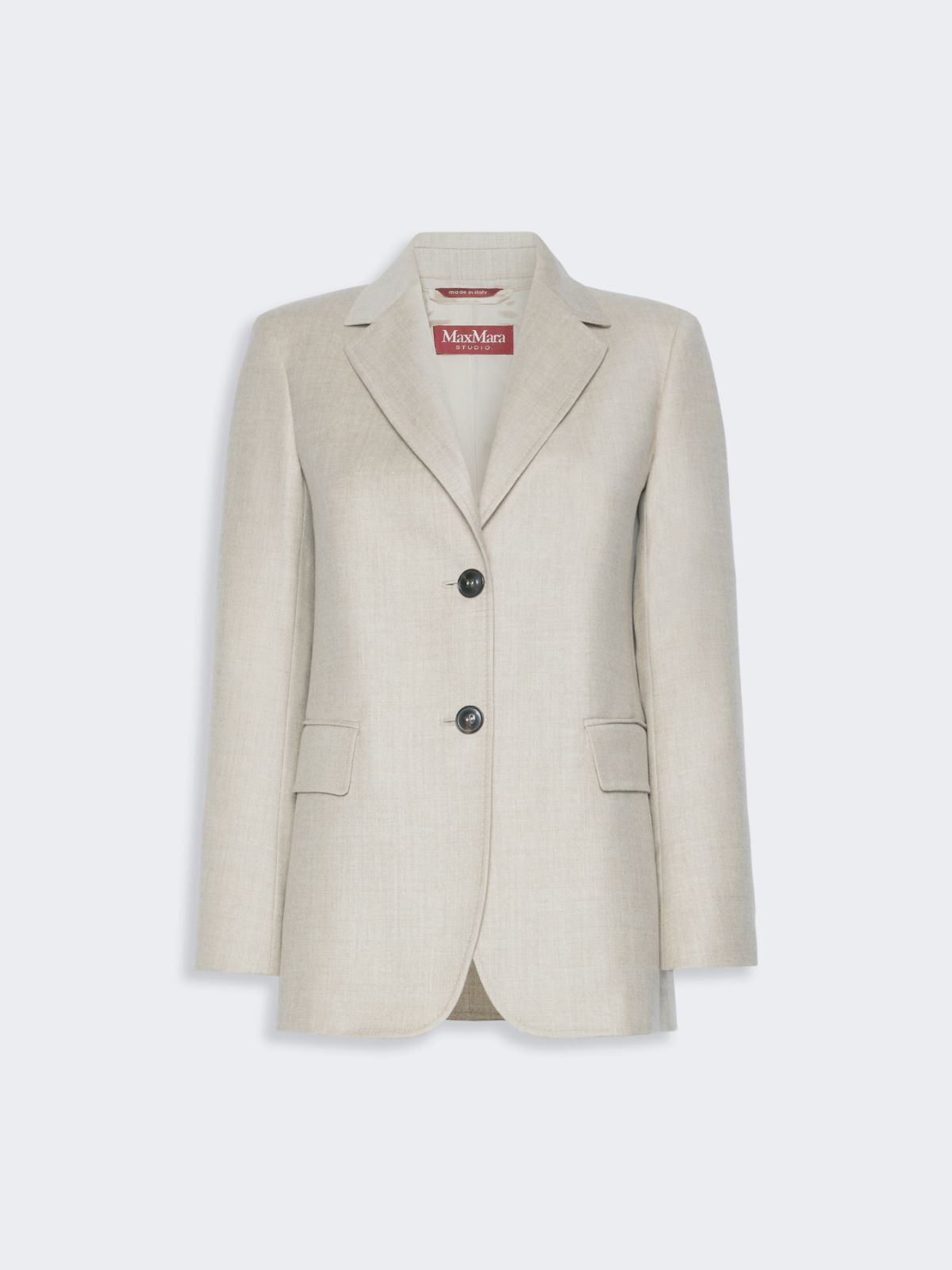 Single-breasted wool flannel blazer - BEIGE - Max Mara - 6