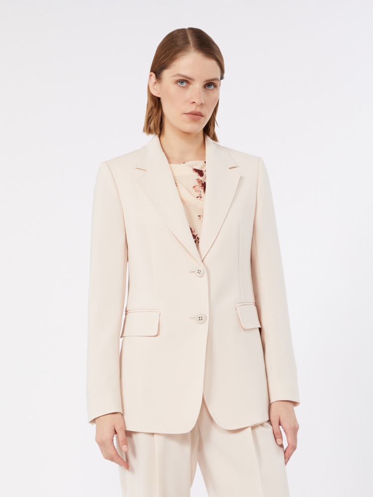 Single-breasted cady blazer - NATURAL - 2