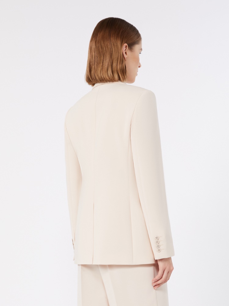 Single-breasted cady blazer - NATURAL - 3