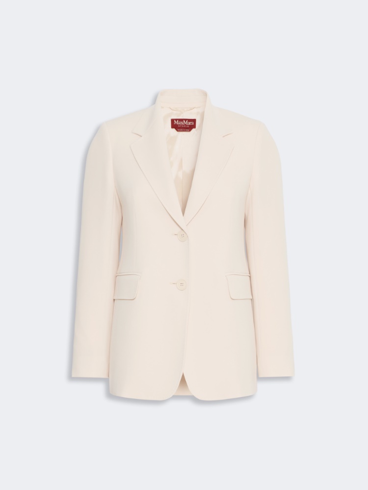 Single-breasted cady blazer - NATURAL - 5