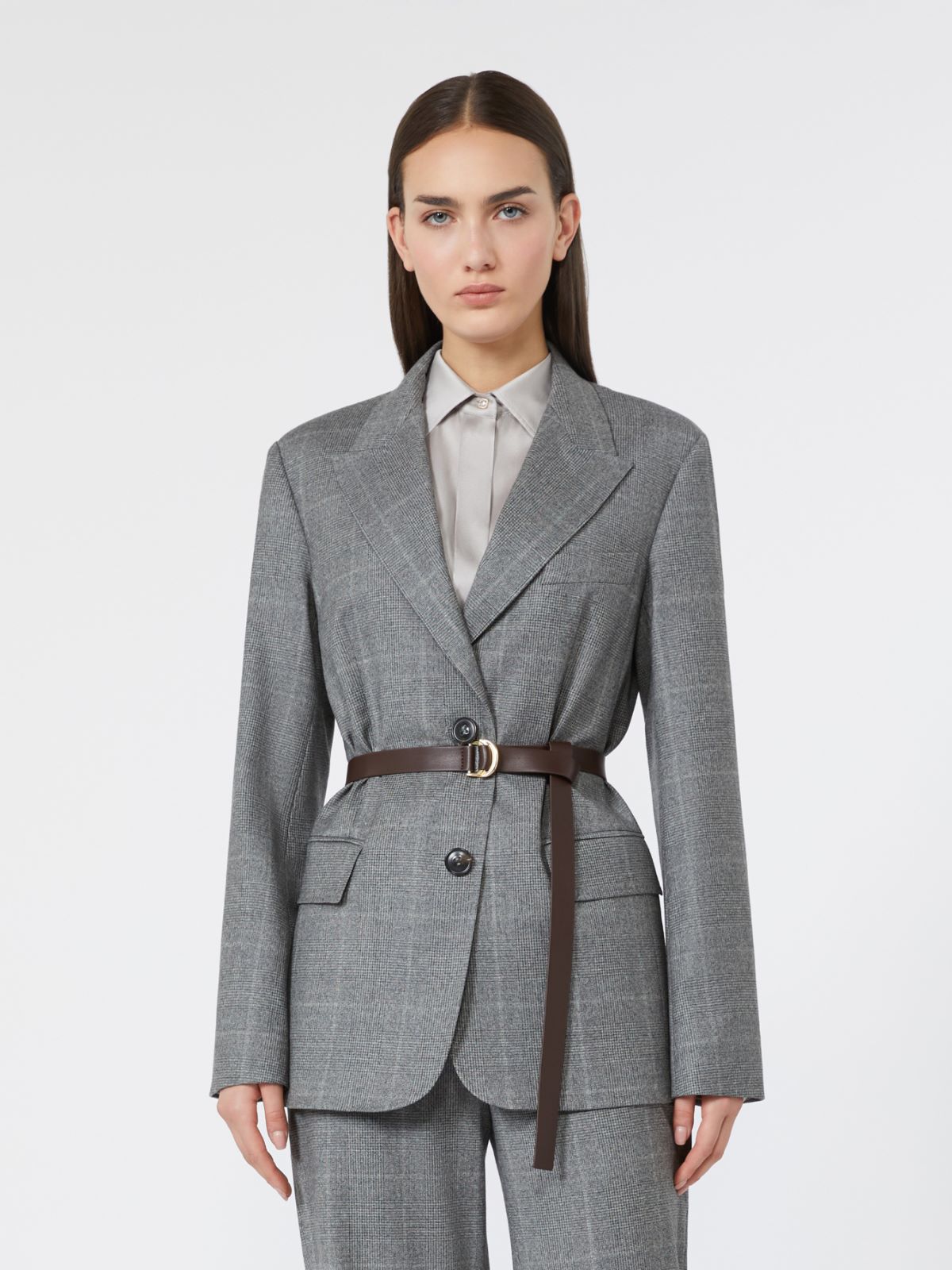 Wool flannel blazer - DARK GREY - Max Mara - 2