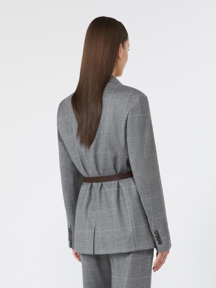 Wool flannel blazer - DARK GREY - Max Mara - 3