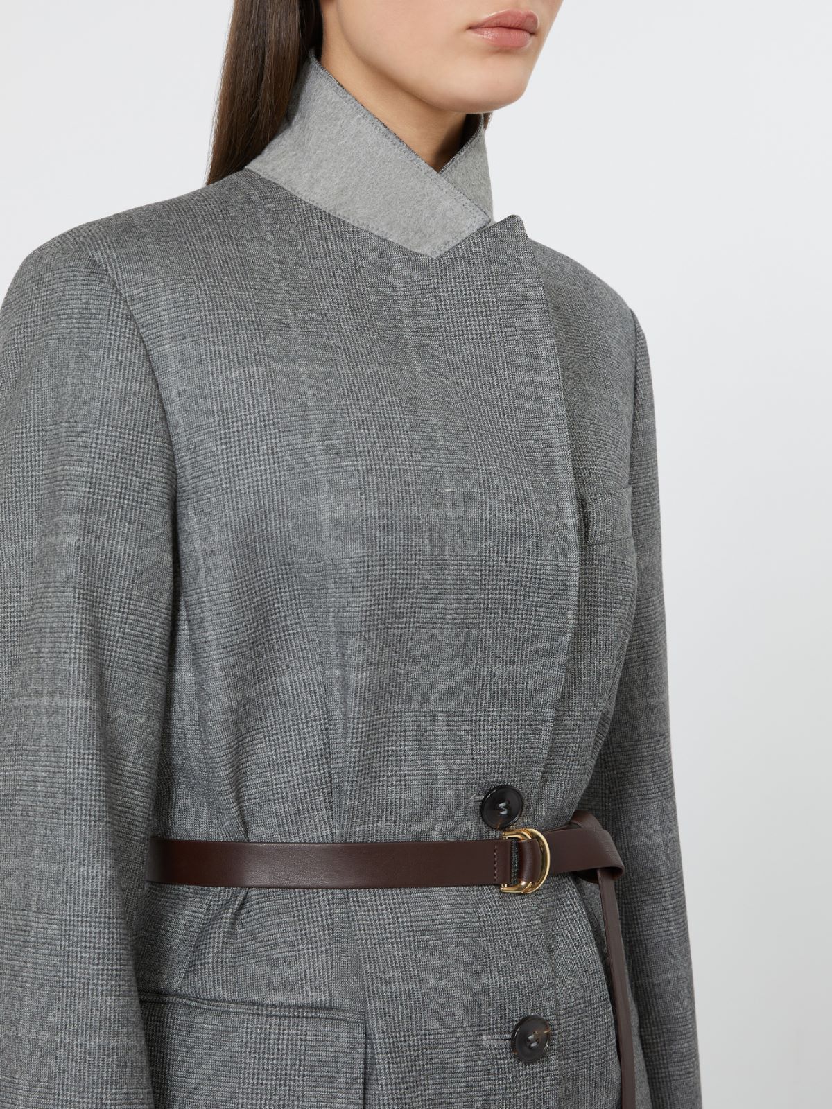 Wool flannel blazer - DARK GREY - Max Mara - 4