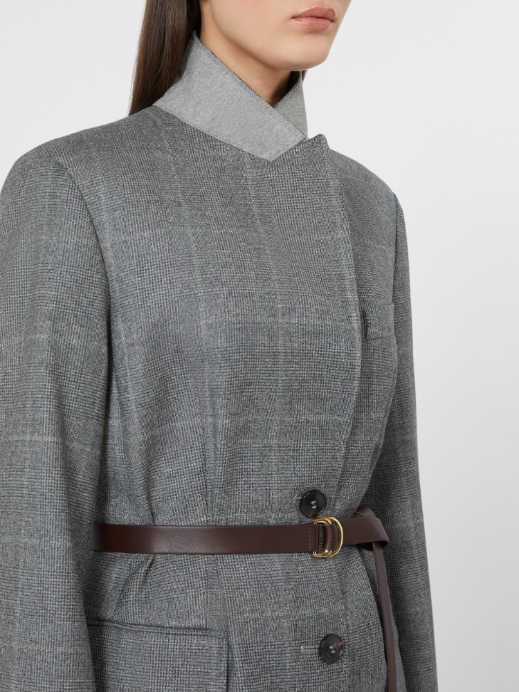 Wool flannel blazer - DARK GREY - Max Mara - 4