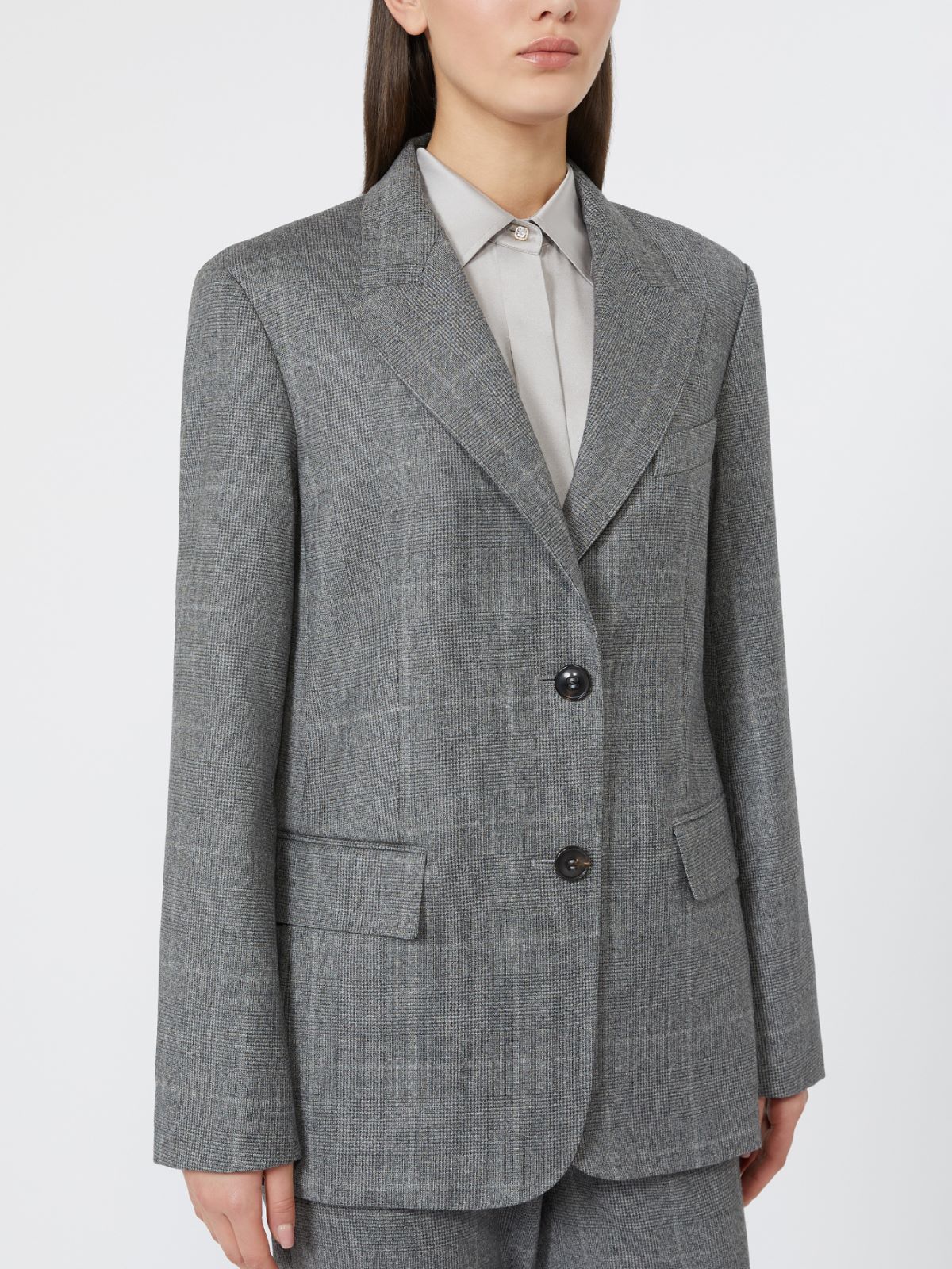 Wool flannel blazer - DARK GREY - Max Mara - 5