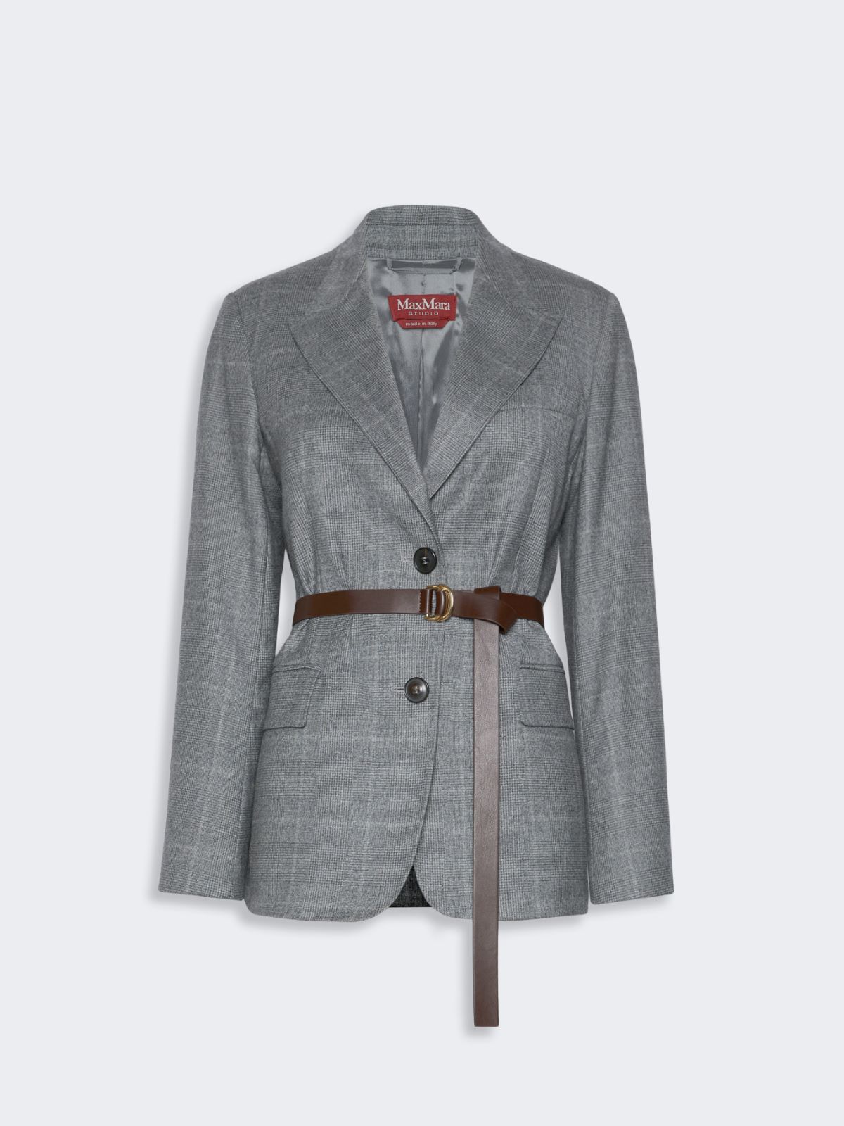 Wool flannel blazer - DARK GREY - Max Mara - 6