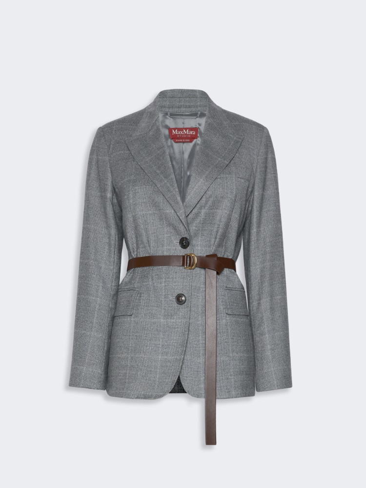 Wool flannel blazer - DARK GREY - Max Mara - 6