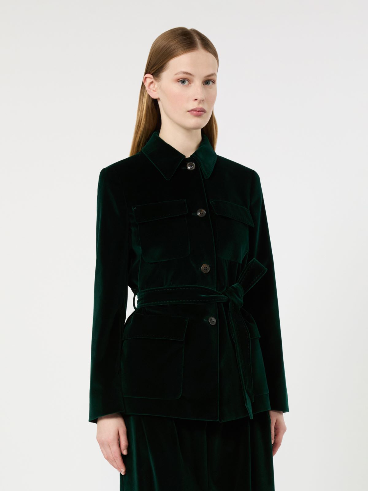 Velvet Saharan jacket - GREEN - Max Mara - 2