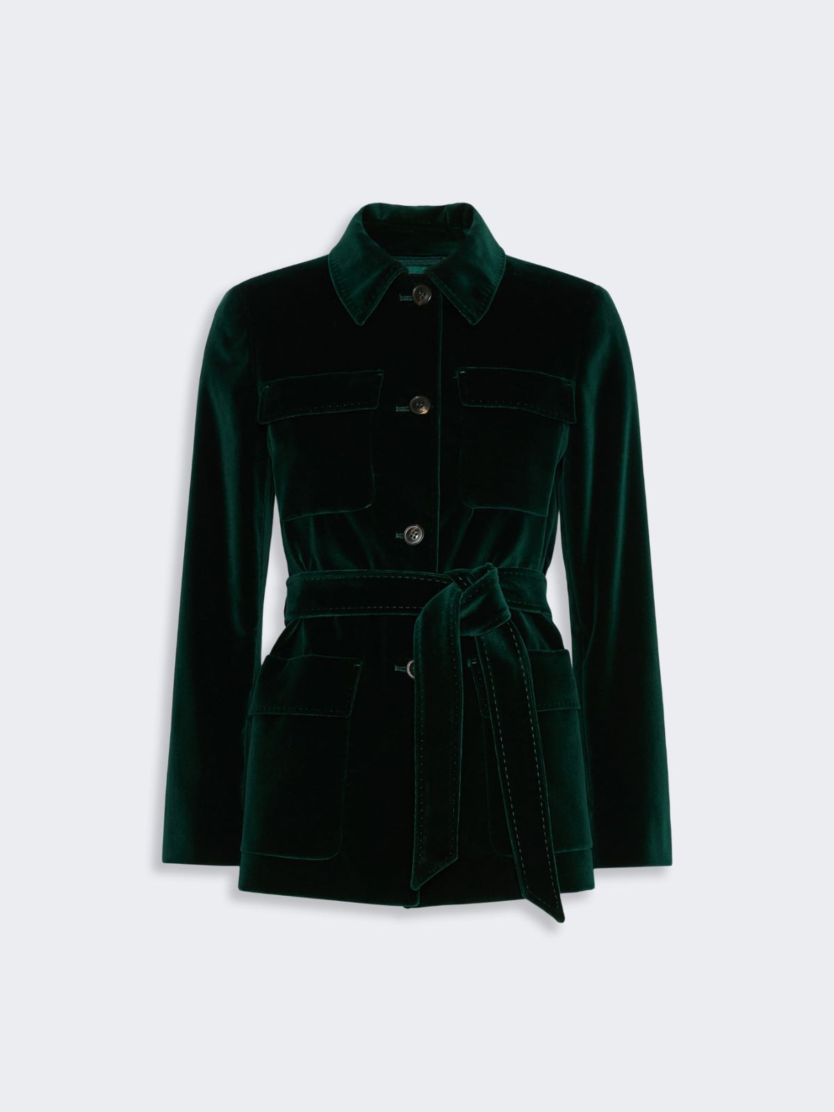 Velvet Saharan jacket - GREEN - Max Mara - 5