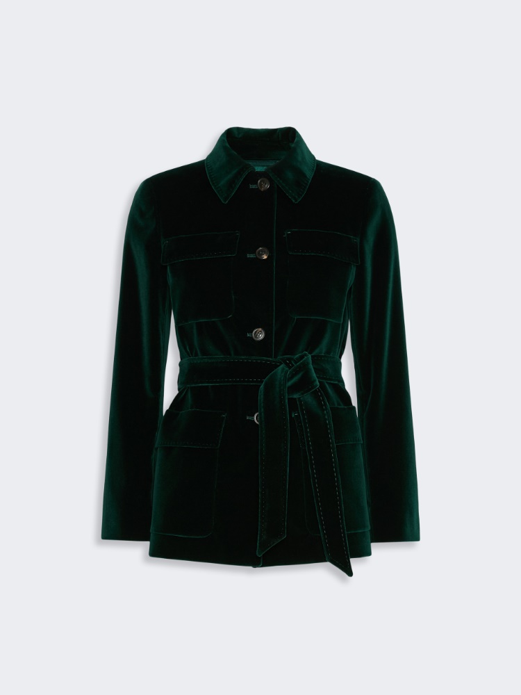 Velvet Saharan jacket - GREEN - Max Mara - 5