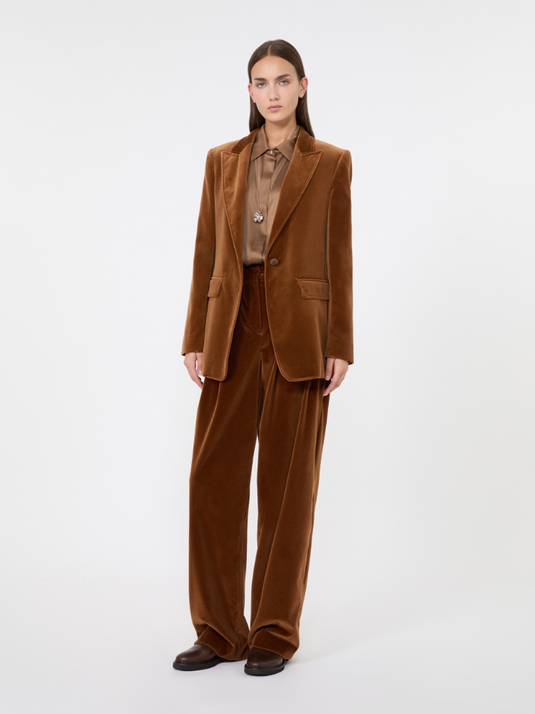 Blazer aus glattem Samt - TABACK - Max Mara