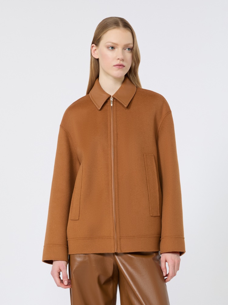 Double wool, cashmere and silk coat - CARAMEL - 2