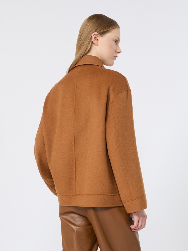 Double wool, cashmere and silk coat - CARAMEL - 3