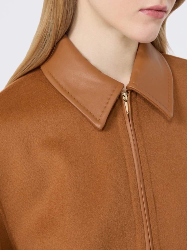 Double wool, cashmere and silk coat - CARAMEL - 4
