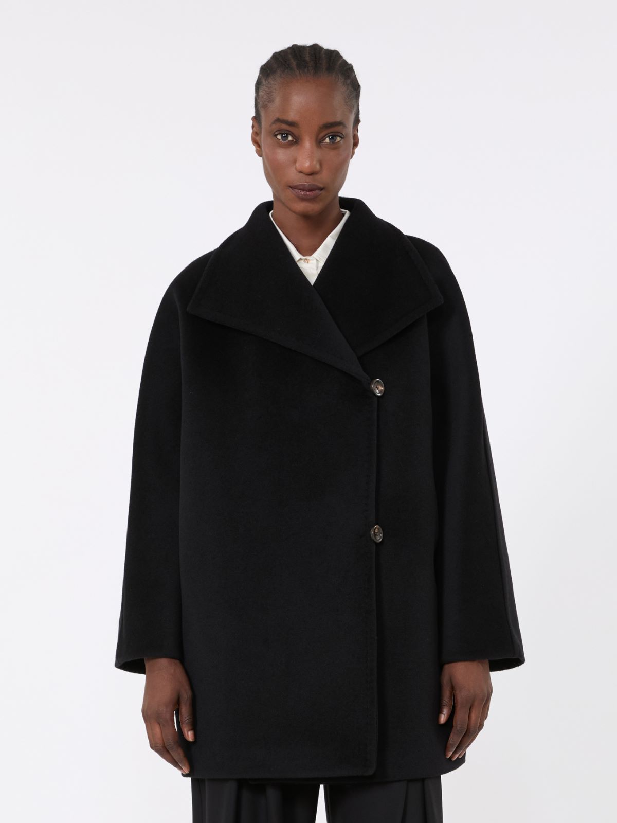 Cocoon-fit wool coat - BLACK - Max Mara - 2
