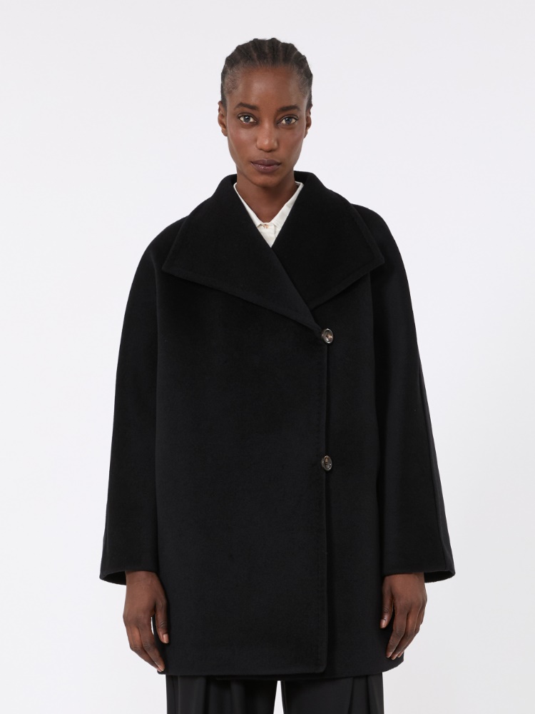 Cocoon-fit wool coat - BLACK - Max Mara - 2