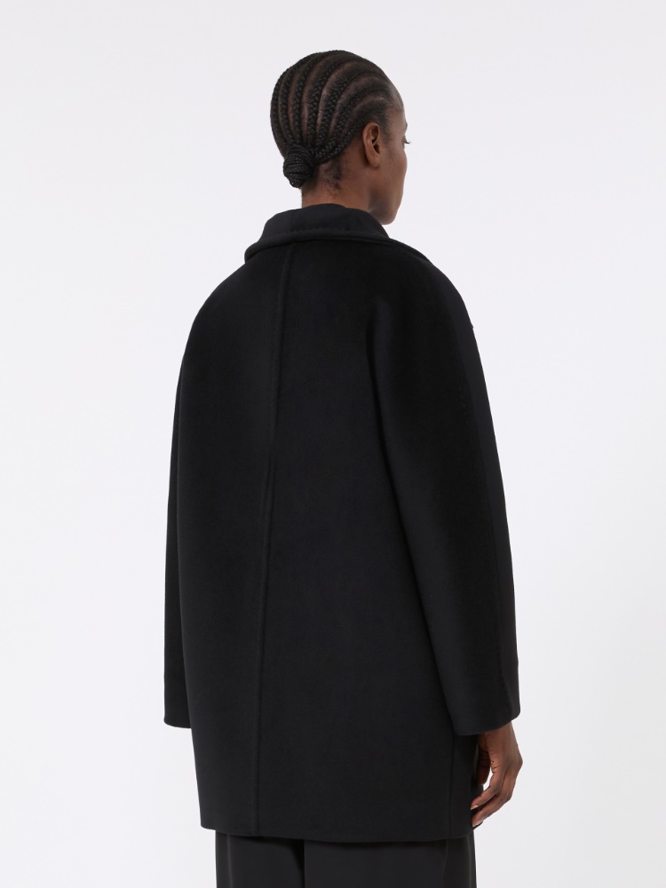 Cocoon-fit wool coat - BLACK - Max Mara - 3