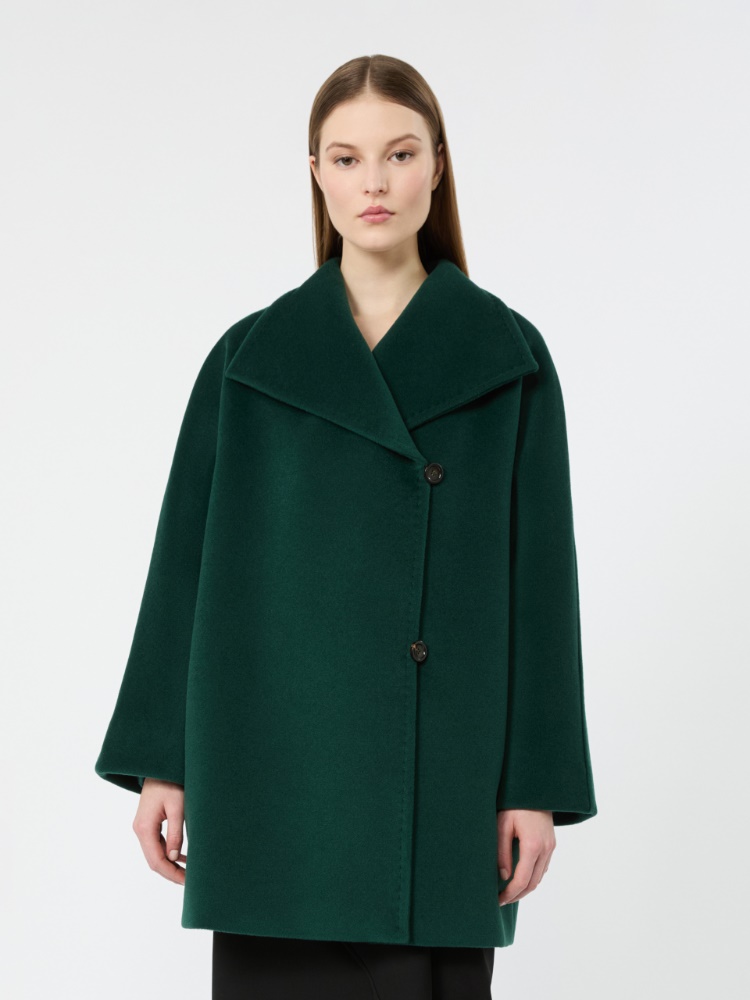 Cocoon-fit wool coat - GREEN - Max Mara - 2