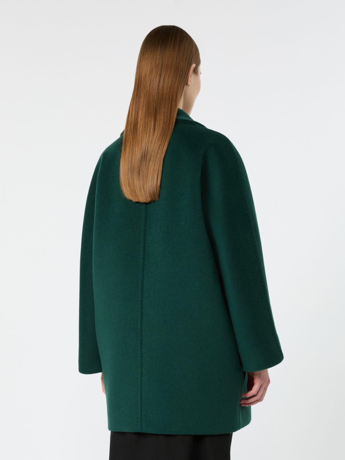 Cocoon-fit wool coat - GREEN - Max Mara - 3