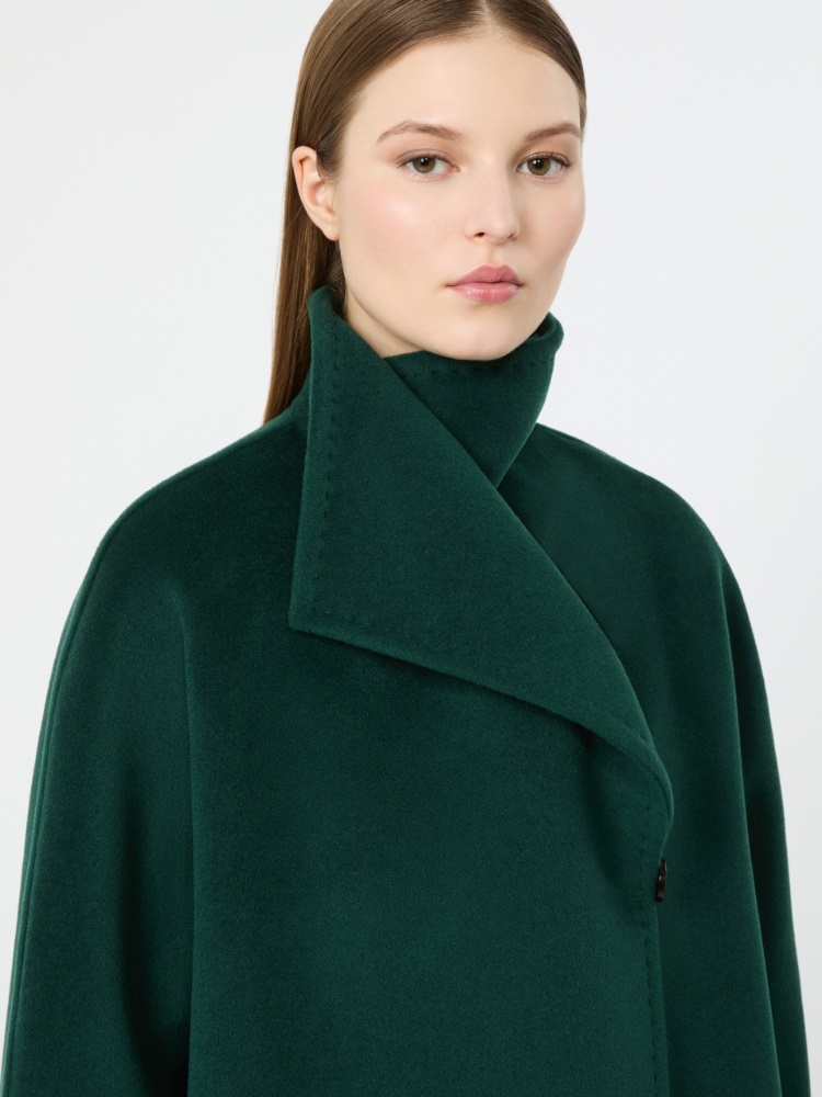 Cocoon-fit wool coat - GREEN - Max Mara - 4