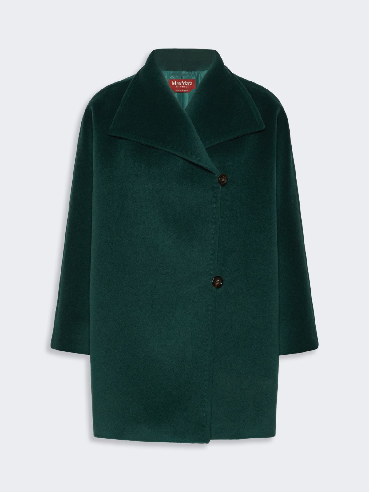 Cocoon-fit wool coat - GREEN - Max Mara - 5