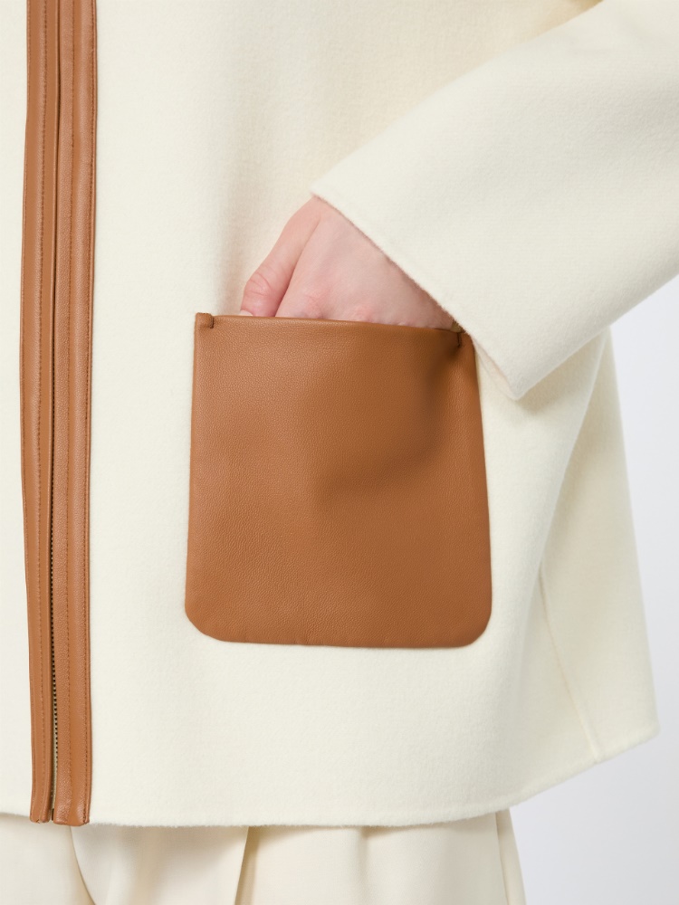 Wool, silk and cashmere hooded coat - WHITE - 4