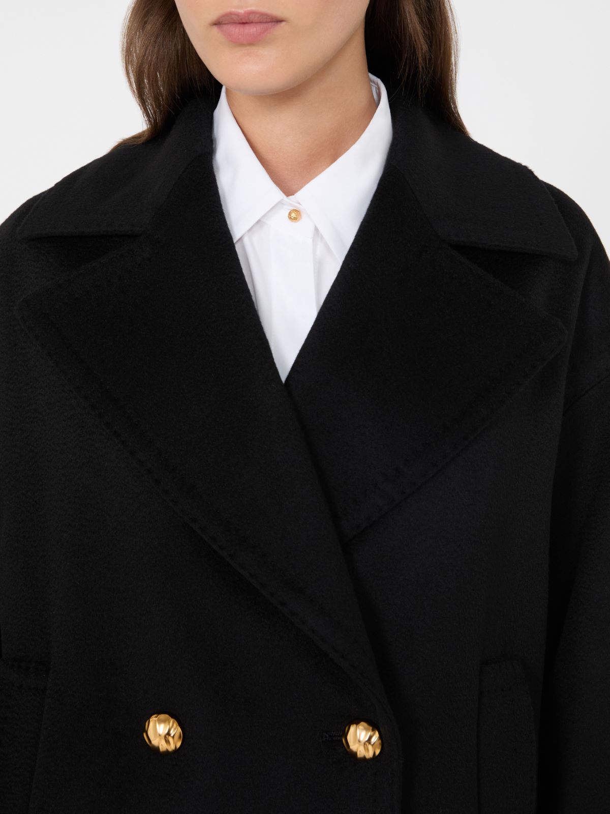 Dwurzędowa bosmanka z sukna wełnianego - CZARNY - Max Mara - 4