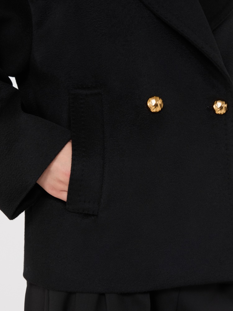 Dwurzędowa bosmanka z sukna wełnianego - CZARNY - Max Mara - 5